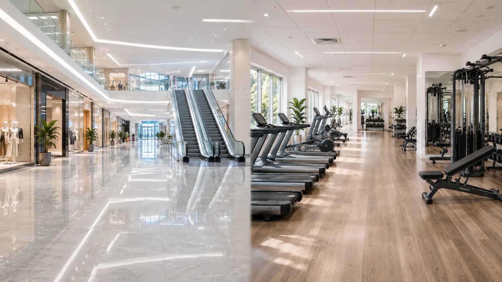 Centros Comeciales y Gimnasios